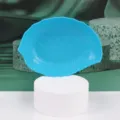 Blue leaf shaped plastic fruit snack tray and candy dish for home kitchen daily use. - Blue