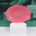 Pink leaf-shaped plastic candy fruit plate snack tray for home daily use and kitchen storage - Pink