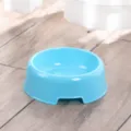 Blue plastic pet bowl, anti-rollover design, suitable for cats and dogs feeding and water daily. - Blue