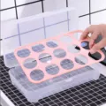 Stackable plastic egg storage box with lid 15-grid kitchen refrigerator holder pink tray - 15 Grids / Light Pink