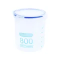 Transparent plastic storage jar food container with airtight lid and capacity scale. - 800ml / Bag Packaging