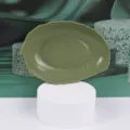 Green leaf shaped plastic fruit plate candy dish snack tray for home daily use storage organizer - Nordic Green