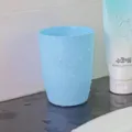 Blue frosted plastic toothbrush cup, minimalist Nordic style mouthwash cup for daily bathroom use. - 201-300ml / Nordic Blue