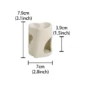 Nordic style ceramic aromatherapy candle holder with heart cutout design for romantic home decor. - Heart Candle Holder / White
