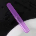 Purple portable travel toothbrush case protective holder dustproof storage box for trip - Magenta Bag