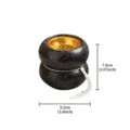 Bruciatore di incenso in resina minimalista moderno, stile arabo per decorazione domestica. - Bruciatore d'incenso piatto e rotondo in resina a doppio strato - Nero