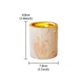 Pink marble ceramic incense burner with gold rim, minimalist home decor aromatherapy diffuser size 8.8x7.8cm tall - Simple Pink Marble Incense Burners - Tall