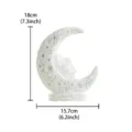 Medieval retro moon face resin ornament sculpture celestial tarot style home decor 18cm - White