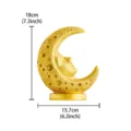 Medieval retro moon face resin ornament celestial decor art sculpture size 18x15.7cm - Gold