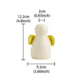 Vase bougeoir ange en ceramique moderne minimaliste decor de table de mariage detail taille - Or blanc