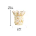 White ceramic lotus incense burner with gold details, 13.6x12.8cm aroma pot decor. - Floral Incense Burner Jar Set / White