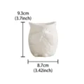 Bougeoir hibou sage en céramique blanche brûleur d'encens déco maison vue détaillée. - Ne Rien Dire / Blanc