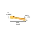 Golden metal incense tong tool with delicate carving design, 10cm length, durable material. - Incense Tweezers / Gold