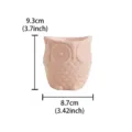 Bougeoir hibou en ceramique rose four d'aromatherapie decoration de maison 9.3x8.7cm - Ne Rien Entendre / Rose