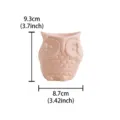 Bougeoir et brule-parfum hibou en ceramique rose pour decoration interieure dimensions. - Ne Rien Voir / Rose