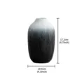 Florero de resina degradado negro y blanco minimalista, decoración del hogar wabi sabi 17cm - L / Blanco Arriba