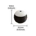 Detail view of the modern creative spherical incense burner with black and white texture. - Spherical Honeycomb Incense Burner - Black