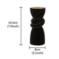 Black knot pillar candle holder modern resin decorative candlestick home decor table centerpiece - Flocked Curtain Knot Incense Burner - Black
