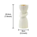 White glitter resin candle holder with twisted knot design, elegant home decor accent 19.4cm. - Sequin Curtain Knot Incense Burner - White