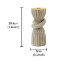 Resin incense burner aroma holder decorative censer with unique knot design and size 19cm - Sequin Curtain Knot Incense Burner - Silver