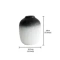 Florero de resina con degradado negro y blanco minimalista, decoración moderna de hogar. - S / Negro Superior