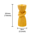 Detailed close-up view of the gold glitter resin aroma burner with unique twist design. - Sequin Curtain Knot Incense Burner - Gold