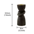 Resin knot incense burner candle holder dark textured home decoration 19.4cm height size - Sequin Curtain Knot Incense Burner - Black