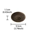 Mini quemador de incienso de loto de metal soporte de placa de aroma laton 9.5cm - Soporte de incienso en relieve de bronce antiguo