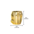 Gold ceramic cactus vase desktop flower pot small plant pot succulent plant container size 9x8cm - S / Gold