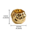 Moderner goldener Keramik Rosen Raeucherstaebchenhalter Duftlampe fuer Tischdekoration. - Gold