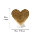 Gold heart ceramic vase 20cm luxury modern home decor for living room dried flowers table. - L
