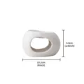 Detailed view of modern ceramic essential oil burner, minimalist aroma lamp design. - Egg-shaped Candle Holder / White