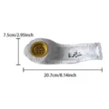Resin boat-shaped incense burner with Arabic calligraphy and gold inner bowl, 20.7cm length. - Black Letter Incense Burner / Size L / White