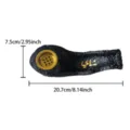 Resin boat incense burner with Arabic calligraphy, stylish desktop ornament for home decor. - Gold Letter Incense Burner / Size S / Black
