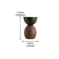 Modern creative log incense burner with leaf bowl design, ideal for home decor and aromatherapy. - Log Incense Burner with Leaf Bowl - Black