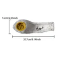 Resin Arabic calligraphy boat incense burner with golden insert, modern home desktop decor. - Black Letter Incense Burner / Size O / White