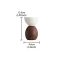 Modern creative incense burner with white bowl and wooden pile base for home table decoration - Log Incense Burner with Leaf Bowl - White