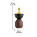 Modern creative lidded leaf bowl log incense burner handheld aromatherapy stove home decor - Log Incense Burner with Leaf Bowl and Lid - Black