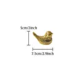 Minimalist gold ceramic little bird desktop ornament home decor art figurine 7.5cm long - S / Gold