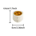 Ceramic 3D printed heart incense burner aroma diffuser creative desktop home decor item. - Heart / White