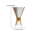 Elegant middle eastern style incense burner with gold metal stand and white marble pattern design. - Marble