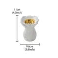 Modern creative resin incense burner Middle Eastern aromatherapy stove with gold inner bowl - Resin Flower Incense Burner / White