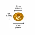 Gold metal sink strainer dimension diagram showing 6.2cm outer and 3.9cm inner diameter. - Candle Cup 6.2cm, 1 Pc