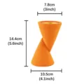Double cone resin incense burner arabic censer modern art home decor piece 14.4cm tall - Flocked Double Cone Incense Burner - Orange