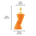 Double cone resin incense burner Middle Eastern style Arabic censer decorative craft home decor - Flocked Double Cone Temple Top - Orange