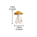 Meditating mushroom figurine home decor modern minimalist craft ornament detail view. - S / Yellow