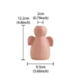 Pink ceramic angel vase for home decor, cute desktop flower vase and creative ornament. - Pink Angel Vase