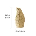 Vase en céramique feuille dorée style européen luxe déco maison ornement de table fleurs - Petit vase à nervures dorées