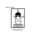Arabic metal wall art Islamic mosque hanging decor geometric silhouette home ornament - Moon Temple Branch / M