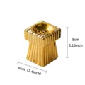 Nordic Luxury Square Ceramic Incense Burner Gold Aromatherapy Ornaments for Home Decor - Square Sword Handle Incense Burner - Gold / Gold